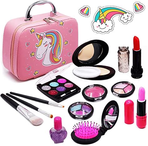 Senrokes Washable Makeup Unicorn Cosmetic Toy Girls Play