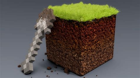 1080p Free Download Minecraft Block Of Dirt Dirt Shovel Dig
