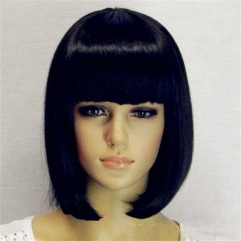 2016 Special Offer Sale 30cm Short Wigs With Neat Bangs Cheap Synthetic