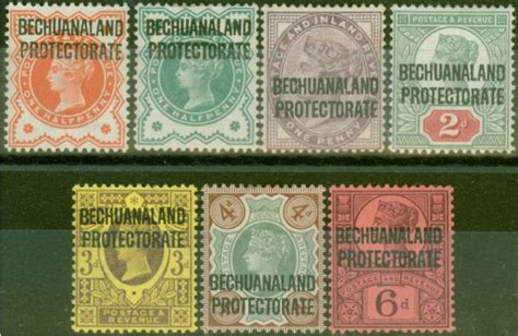 Bechuanaland 1897 1902 Set Of 7 Sg59 65 Fine Very Lightly Mtd Mint Empire Philatelists