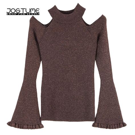 Jogtume Sexy Fashion Sweater 2017 Spring Autumn Womens Slim Sweater