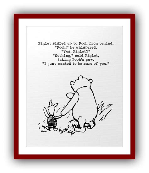 Winnie The Pooh Quote Piglet Sidled Up To Pooh From Behindi Etsy