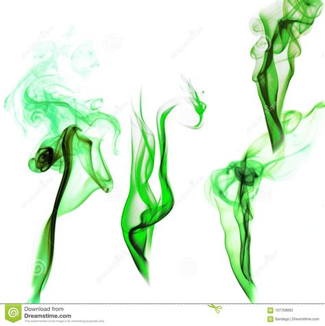 Green Smoke On White Background Stock Image Image Of