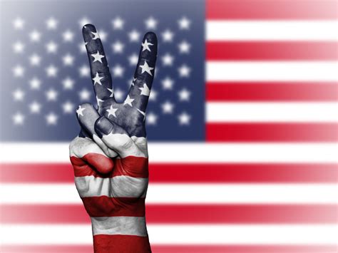 United States Flags With Peace Sign Free Stock Photo Public Domain