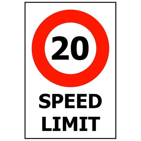 Speed Limit 20 Safety Genius