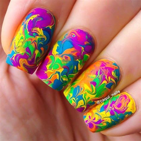 40 Awesome Water Marble Nail Art Designs Youll Want To Try This Season