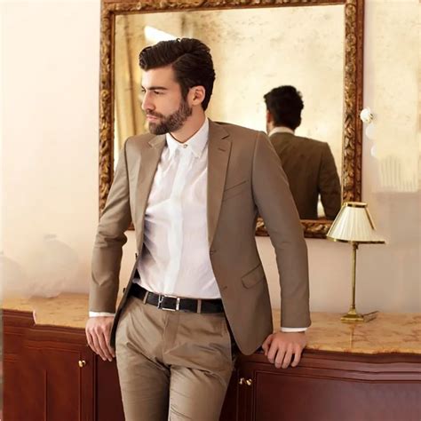 Brown Suits Men 2019 Latest Coat Pant Designs Wedding Suits For Men