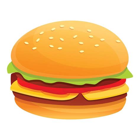 Icono De Hamburguesa Estilo De Dibujos Animados 14223277 Vector En Vecteezy