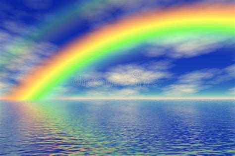 Rainbow In The Sea Stock Illustration Illustration Of Peaceful 6070323