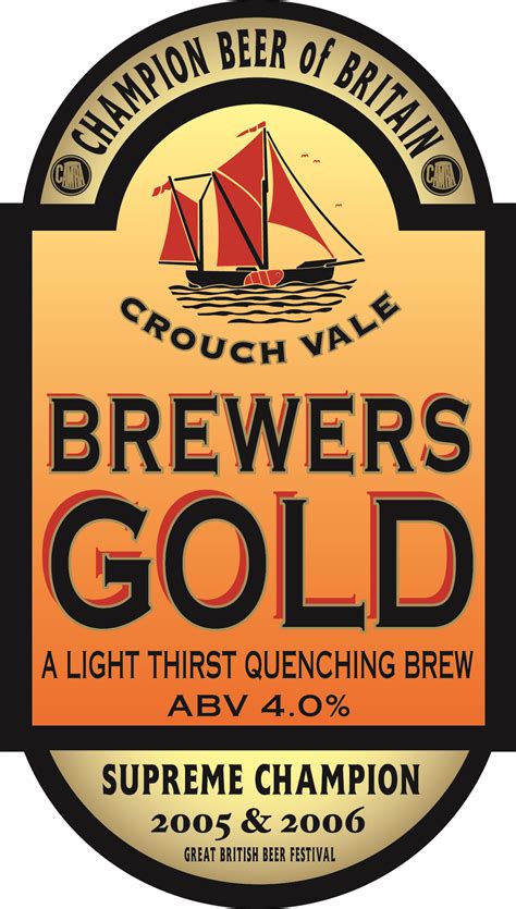 Brewers Gold 8 X 500ml Bottles Alc 40 Vol Crouch Vale Brewery