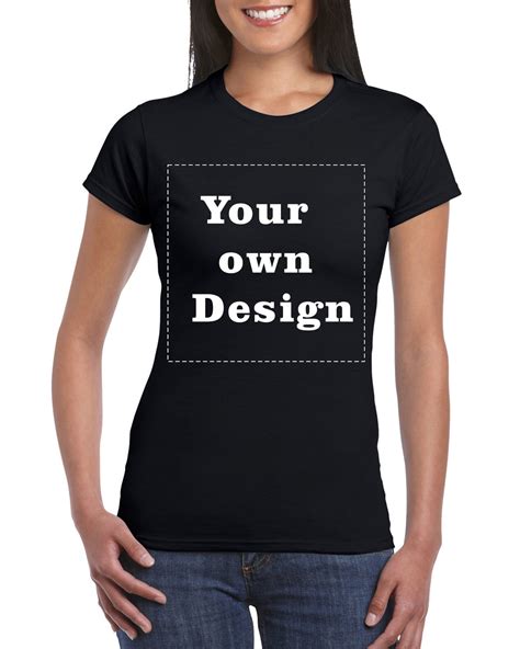 2016 Women Black Your Own Design T Shirt Novelty Tops Lady Custom