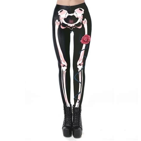 3d Skull Print Tight Leggings Halloween Costumes In 2021 Pants For Women Halloween Leggings