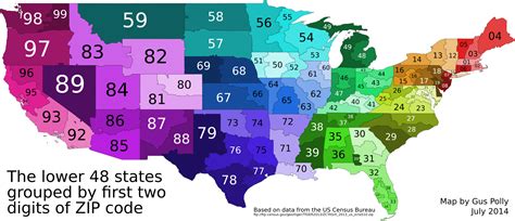 Map Of Us Zip Codes Map Vector