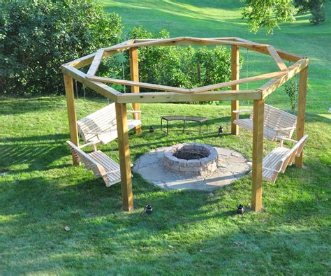 Swing fire pit gazebo with images backyard swings. Porch-Swing Fire Pit: 12 Steps (with Pictures)