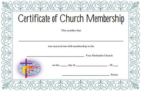 Free Printable Church Membership Certificates Printable Templates