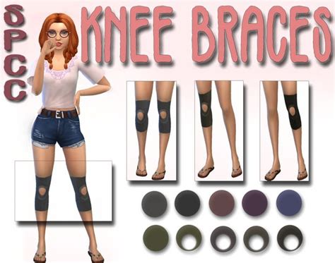 Knee Braces V1 Sunflower Petals Sims 4 Children Sims 4 Cc Kids
