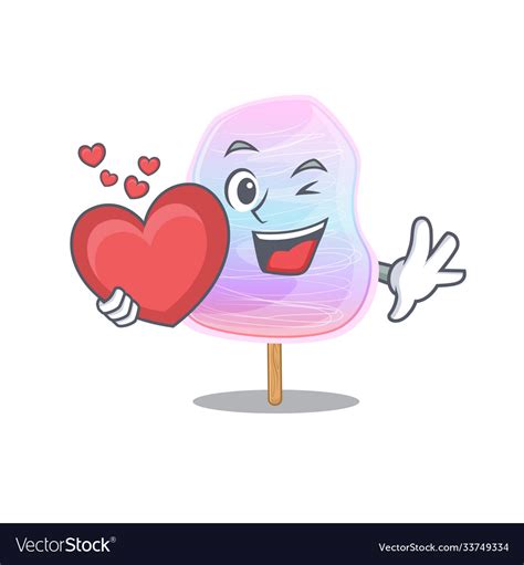 Romantic Rainbow Cotton Candy Cartoon Picture Vector Image