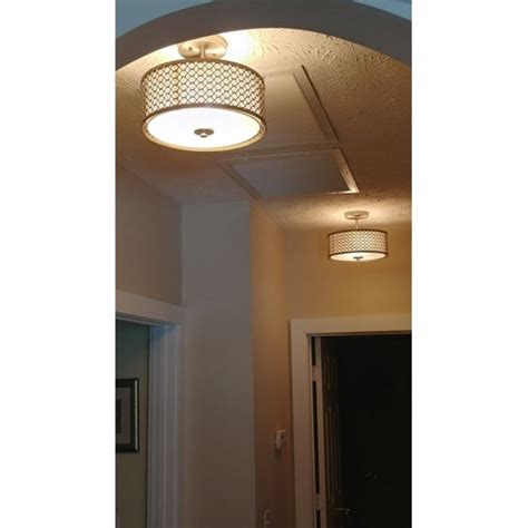 Trade Winds Hutchins Semi Flush Mount Drum Ceiling Light Bed Bath