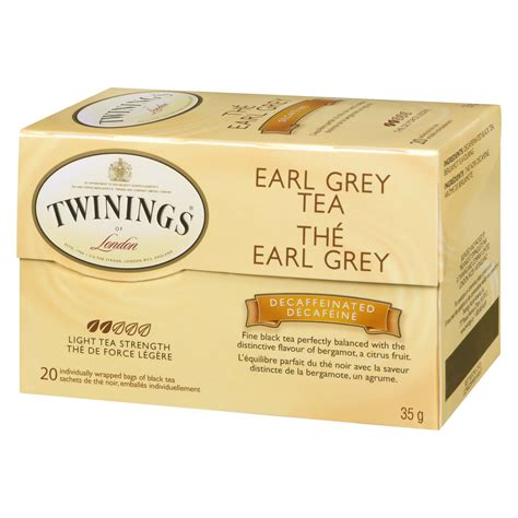 Twinings Of London Earl Grey Tea Decaffeinated 20 Tea Bags 35 G Powells Supermarkets
