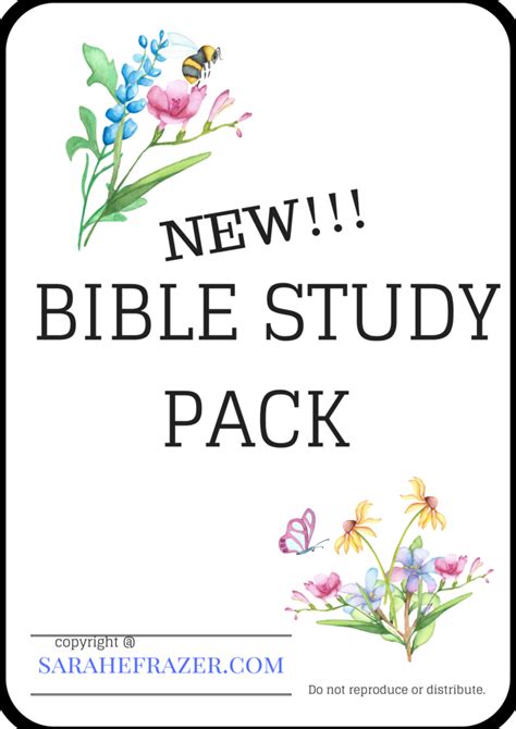 New Bible Study Printable Pack Free Sarah E Frazer