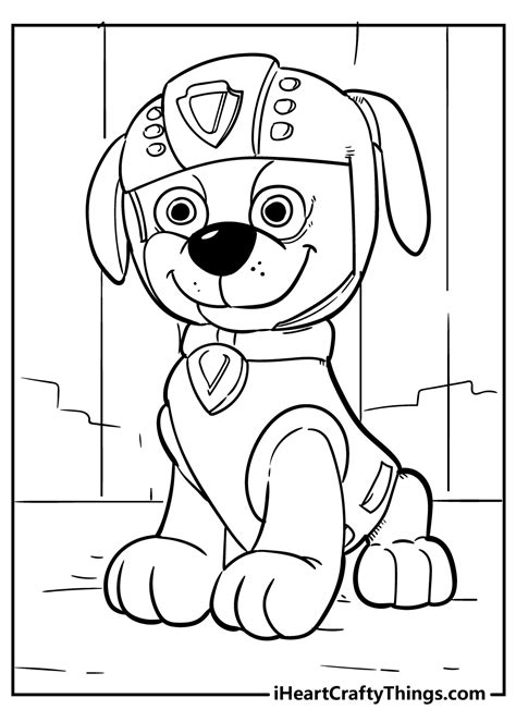 Skye Paw Patrol Colouring Pages
