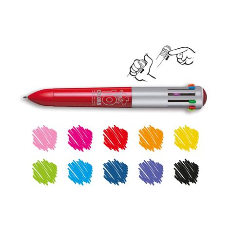 10 Colors Pen Vintage Red Ball Point Pens Carioca