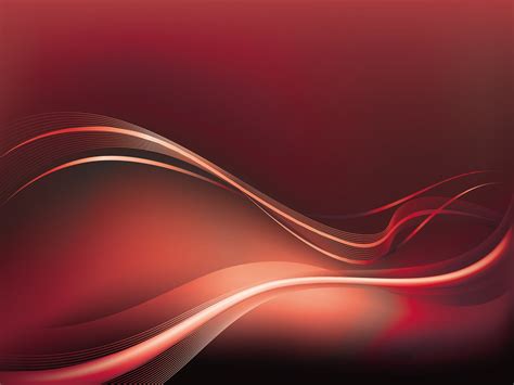 Red Waves And Lines Vector Background Hd