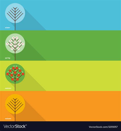Four Seasons Banners Royalty Free Vector Image