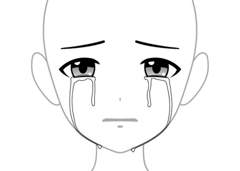 Ways To Draw Crying Anime Eyes Tears AnimeOutline PNG Free Transparent Image