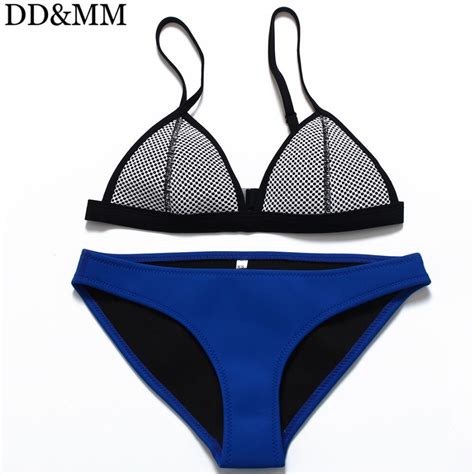 ddandmm 2018 bikini set women mesh swimwear waterproof swimsuit bikinis push up biquini female