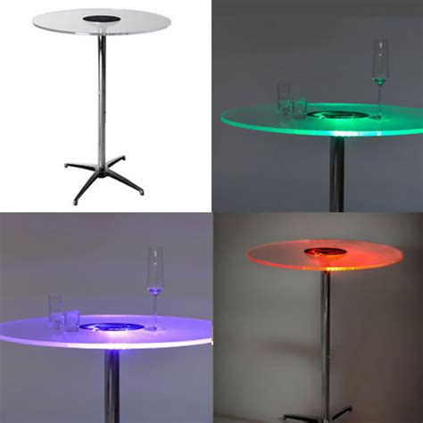 Give your party guests a place to take a break and enjoy your great refreshments! LED Illuminated Cocktail Table (Adjustable Height) 30 ...