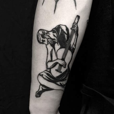 The old guitarist tattoo done at BK Ink Studio | Tattoos, Star tattoos