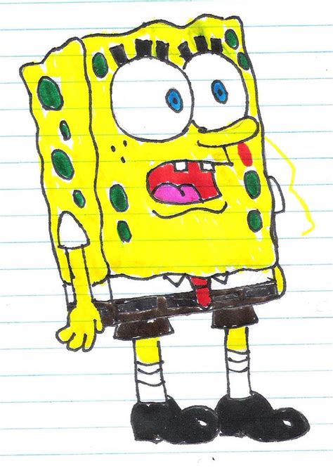 Spongebob With Nosebleed By Ultra Shounen Kai Z On Deviantart