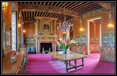 One Of The Rooms Inside The Castle Of Cheverny Loire Valley Castles