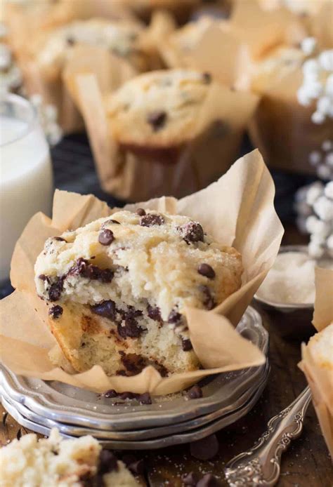 Bakery Style Chocolate Chip Muffins Sugar Spun Run