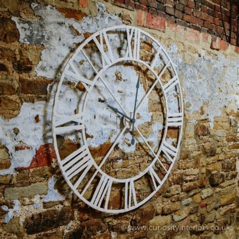 Buy Large White Metal Frame Wall Clock Giant Painted Clock
