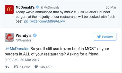 Wendys Is Roasting Mcdonalds On Twitter Again And Its Savage