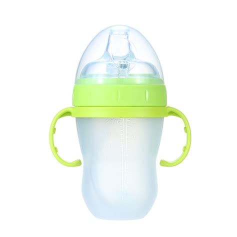 240ml 8oz Baby Water Bottle With Straw Wide Mouth Milk Feeding Bottles