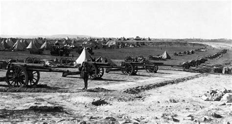 British Artillery Battery On Mount Scopus In The Battle Of Jerusalem