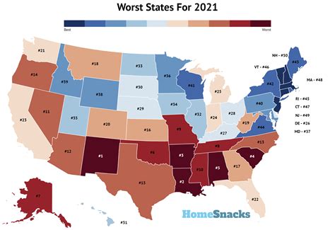 Worst States In America For