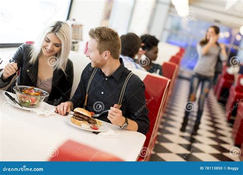 People In Diner Stock Photo Image Of Women Hamburger 78113850