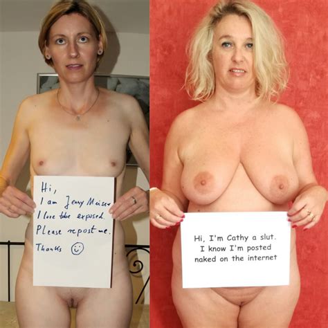 Slut Whore Two Sluts Proud To Be Exposed Naked On The Web