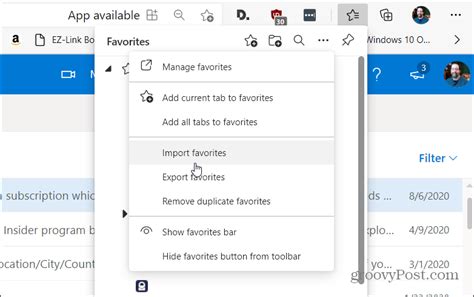 How To Export And Import Bookmarks On Microsoft Edge