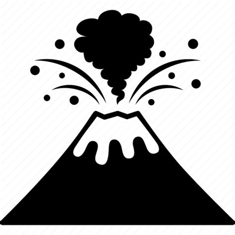 Erupt Erupting Eruption Lava Magma Vocanic Volcano Icon
