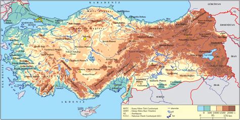 🇹🇷 Türk Dili Tarihi Ve Kültürü 🇹🇷 🗺 Türkiye Fiziki Haritası