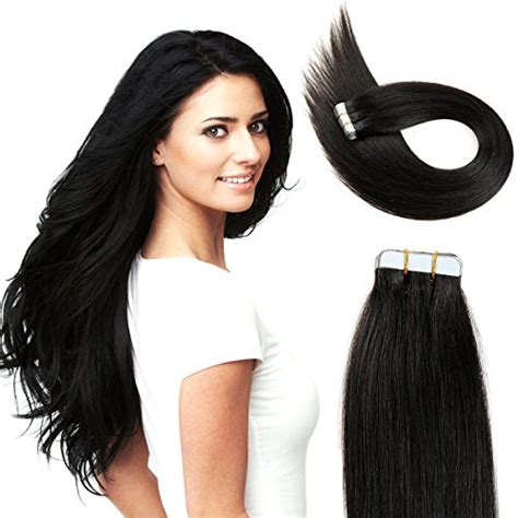 20 Inch Skin Weft Tape Hair Extensions 100 Remyremi Straight Human