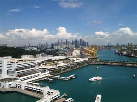 A Beautiful View Of Singapore Harbor Amp Skyline From The