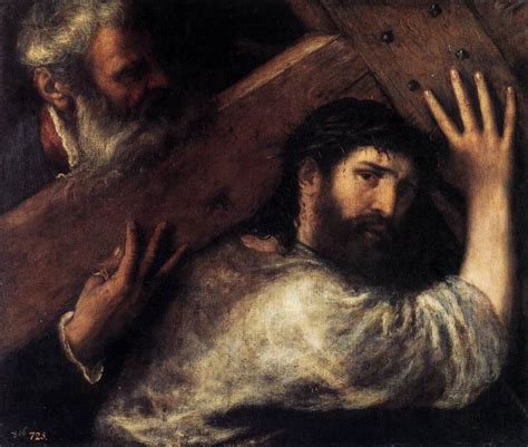世界のタグ名画 Christ Carrying the Cross ティツィアーノヴェチェッリオ