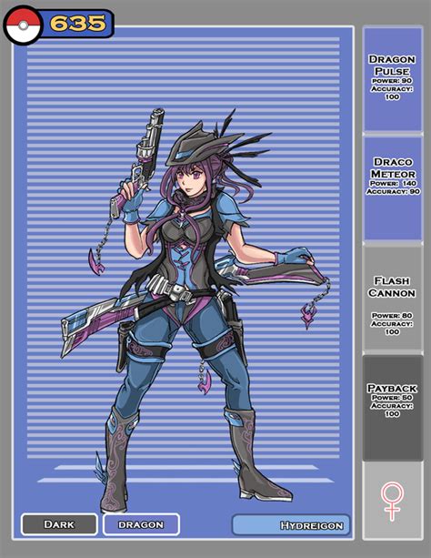 Hydreigon Gijinka By Bulletproofturtleman On Deviantart