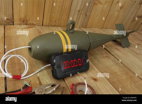 Improvised Explosive Device Ied Bomb Wired To Mobile Phone Stock